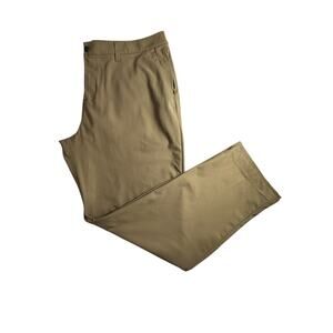 Lululemon Mens Pants Size 38 Khaki Brown Stretch Zip Pocket Casual Tech